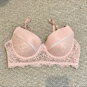 baby pink lace bra